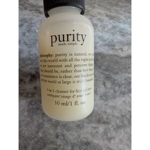 Philosophy Purity Made Simple 3-in-1 CLEANSER Face Eyes Travel 1 oz New Sealed